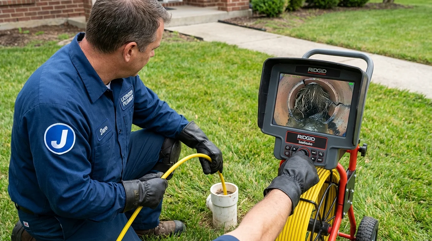 Sewer camera inspection being performed by Johns Plumbing LLC in Murrieta